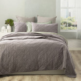 Chiswick Living Charcoal Attwood Vintage Stonewashed Quilted Cotton Coverlet Set