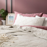 Chiswick Living Dove Attwood Vintage Stonewashed Quilted Cotton Coverlet Set