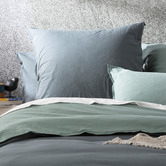 Chiswick Living Mineral Essentials Vintage Stonewashed Reversible Quilt Cover Set