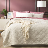 Chiswick Living Dove Attwood Vintage Stonewashed Quilted Cotton Coverlet Set
