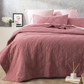 Chiswick Living Rose Attwood Vintage Stonewashed Quilted Cotton Coverlet Set