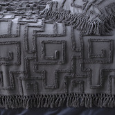 Chiswick Living Slate Riley Vintage Washed Tufted Cotton Bed Cover Set