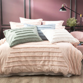 Chiswick Living Blush Classic Vintage Washed Tufted Cotton Quilt Cover Set