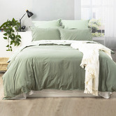 Chiswick Living Juniper Essentials Vintage Stonewashed Reversible Quilt Cover Set