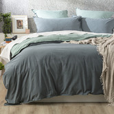 Chiswick Living Mineral Essentials Vintage Stonewashed Reversible Quilt Cover Set