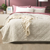 Chiswick Living Dove Attwood Vintage Stonewashed Quilted Cotton Coverlet Set