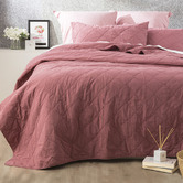 Chiswick Living Rose Attwood Vintage Stonewashed Quilted Cotton Coverlet Set