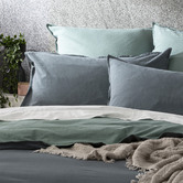 Chiswick Living Essentials Vintage Stonewashed Reversible European Pillowcase