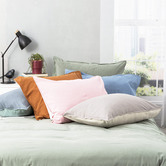 Chiswick Living Essentials Vintage Stonewashed Reversible European Pillowcase
