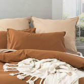 Chiswick Living Essentials Vintage Stonewashed Reversible European Pillowcase