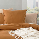 Chiswick Living Essentials Vintage Stonewashed Reversible European Pillowcase