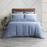 Chiswick Living Denim Cavallo French Linen Quilt Cover Set