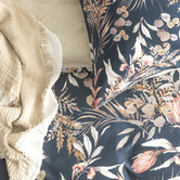 Chiswick Living Midnight Waratah Cotton Quilt Cover Set