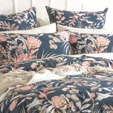 Chiswick Living Midnight Waratah Cotton Quilt Cover Set