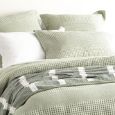 Chiswick Living Moss Elegance Cotton Waffle Quilt Cover Set