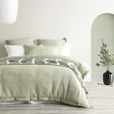 Chiswick Living Moss Elegance Cotton Waffle Quilt Cover Set