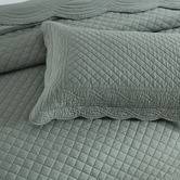 Chiswick Living Juniper Scallop Cotton-Blend Coverlet Set