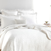 Chiswick Living Pearl Scallop Cotton-Blend Coverlet Set