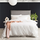 Chiswick Living White Gatten 1800TC Microfibre Quilt Cover Set