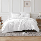Chiswick Living White 700TC Cotton-Blend Quilt Cover Set