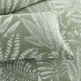 Chiswick Living Green Tropic Cotton-Blend Quilt Cover Set