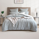 Chiswick Living Green Velora Cotton-Blend Quilt Cover Set