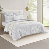 Chiswick Living Charcoal Liana Cotton-Blend Quilt Cover Set