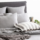 Chiswick Living Charcoal Harlan Organic Cotton Jersey Quilt Cover Set