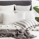 Chiswick Living Ecru Harlan Organic Cotton Jersey Quilt Cover Set