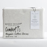 Chiswick Living Ecru Harlan Organic Cotton Jersey Quilt Cover Set
