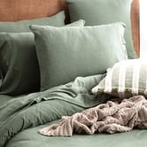 Chiswick Living Olive Harlan Organic Cotton Jersey Quilt Cover Set