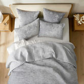 Chiswick Living Silver Line Bramble Velvet Coverlet Set