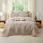 Chiswick Living Nude Cross Stitch Quillon Velvet Coverlet Set