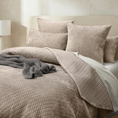 Chiswick Living Nude Cross Stitch Quillon Velvet Coverlet Set