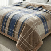 Chiswick Living Grid Finlo Large Velvet Blanket