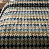 Chiswick Living Houndstooth Godric Velvet Large Blanket