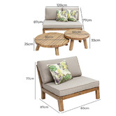 Outdoor Living Direct 4 Seater Bridgewater Acacia Wood Outdoor Lounge Set