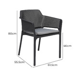 Oakglen Outdoors Bailey Cushioned Outdoor Dining Chairs