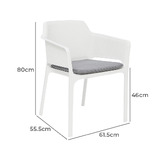 Oakglen Outdoors Bailey Cushioned Outdoor Dining Chairs