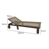 Oakglen Outdoors Zambra Single Sun Lounge