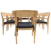 Oakglen Outdoors 6 Seater Draven Teak Wood Outdoor Dining Set