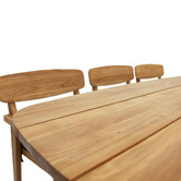 Oakglen Outdoors 6 Seater Draven Teak Wood Outdoor Dining Set