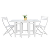 Oakglen Outdoors 2 Seater Ozul Acacia Wood Outdoor Foldable Bistro Set