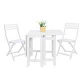 Oakglen Outdoors 2 Seater Ozul Acacia Wood Outdoor Foldable Bistro Set
