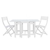 Oakglen Outdoors 2 Seater Ozul Acacia Wood Outdoor Foldable Bistro Set