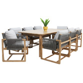 Oakglen Outdoors Adrienne Acacia Wood Outdoor Dining Set