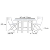 Oakglen Outdoors 2 Seater Ozul Acacia Wood Outdoor Foldable Bistro Set