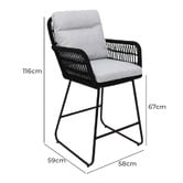 Oakglen Outdoors 67cm Thora Outdoor Bar Stool