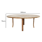Oakglen Outdoors Keir Acacia Wood Outdoor Dining Table