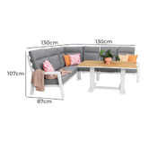 Oakglen Outdoors 5 Seater Cyra Outdoor Modular Lounge Set